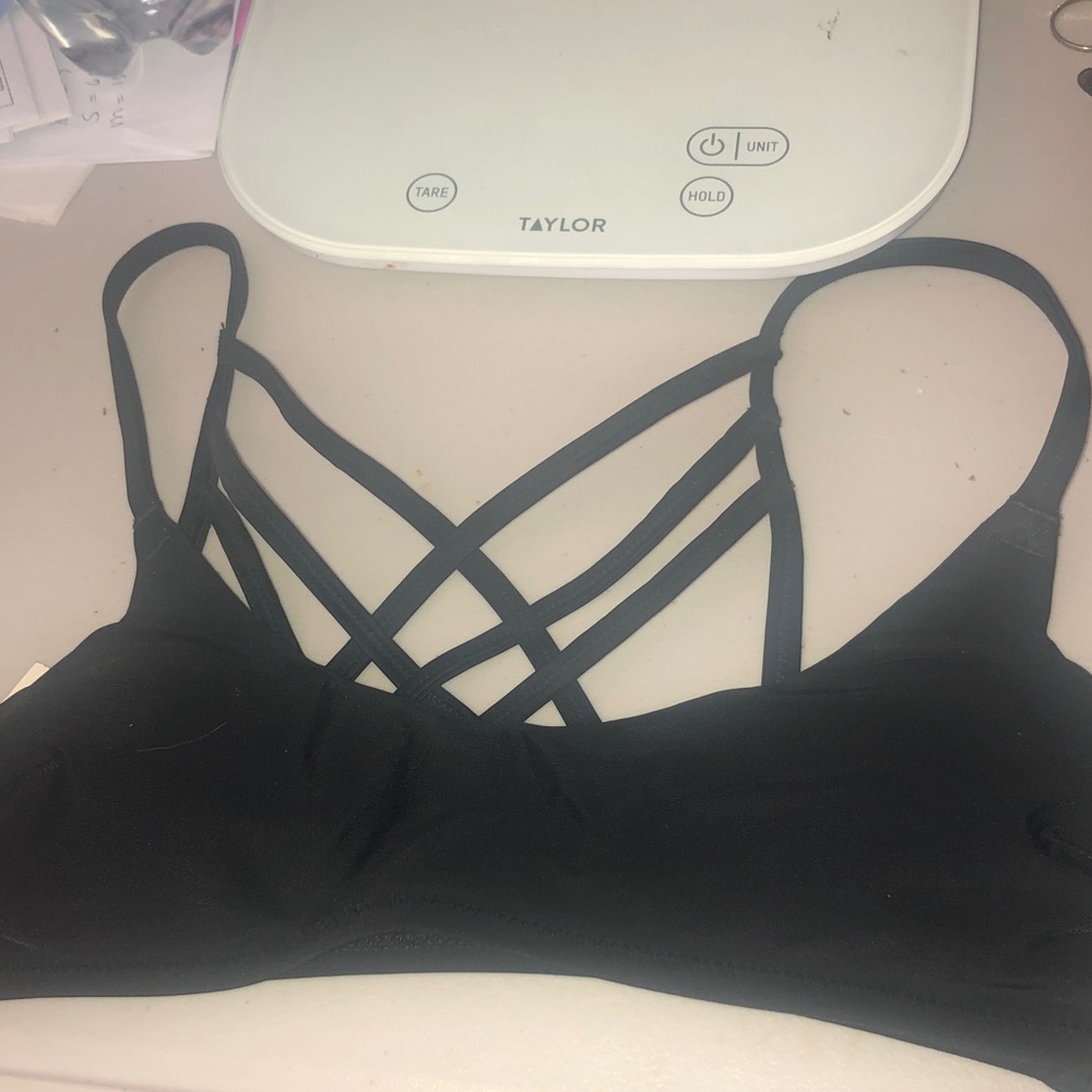 Aerie Black Strappy Bikini Top